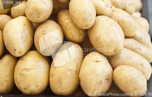 Image of pile of new potatoes for sale