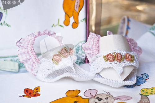 Image of children's shoes embroidered