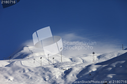 Image of Ski slope and ropeways