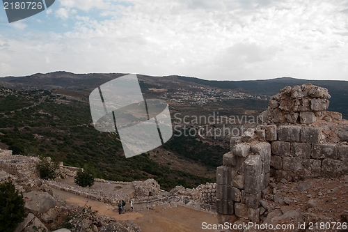 Image of Nimrod castle and Israel landscape