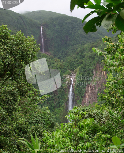 Image of caribbean waterfall