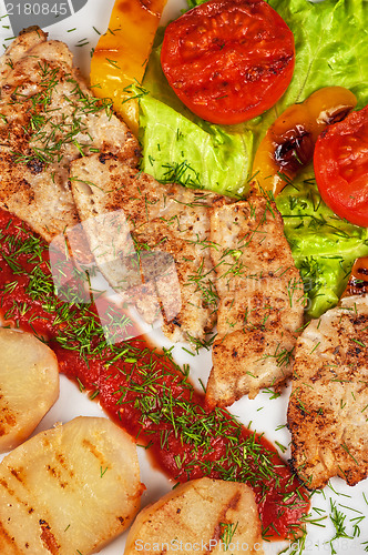 Image of Tasty fish pike perch fillet