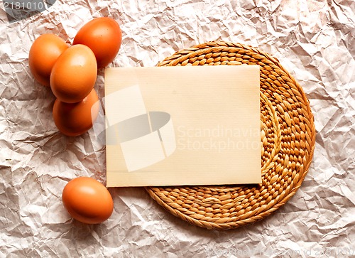 Image of Easter card, Easter eggs, Retro spring background