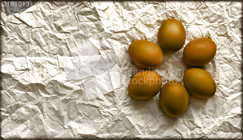 Image of Easter card, Easter eggs, Retro spring background