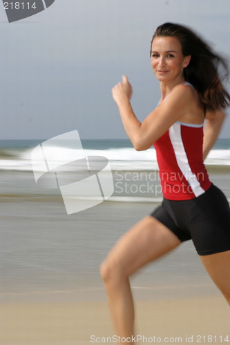 Image of Young woman exercising