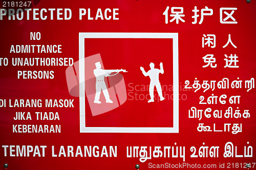 Image of Warning sign