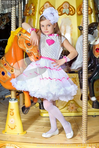 Image of Girl in pink dress