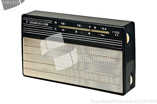 Image of vintage transistor radio recevier