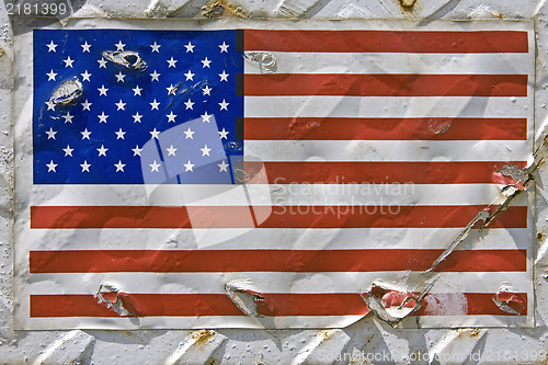 Image of american flag sticker