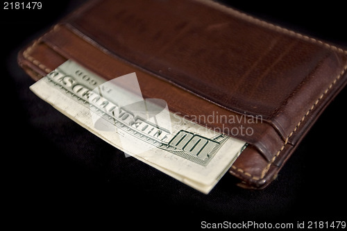 Image of wallet with hundred dollars