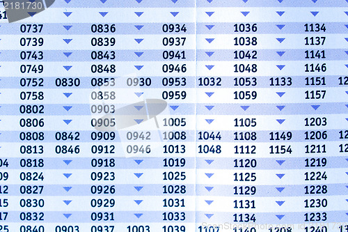 Image of Timetable