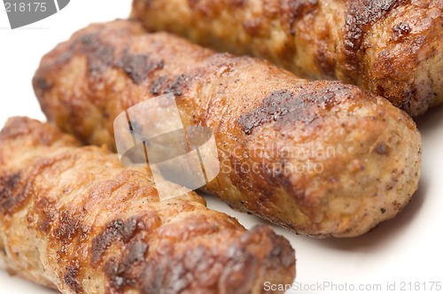 Image of three low fat turkey and pork sausage