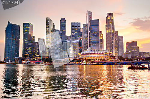 Image of Singapore at sunset