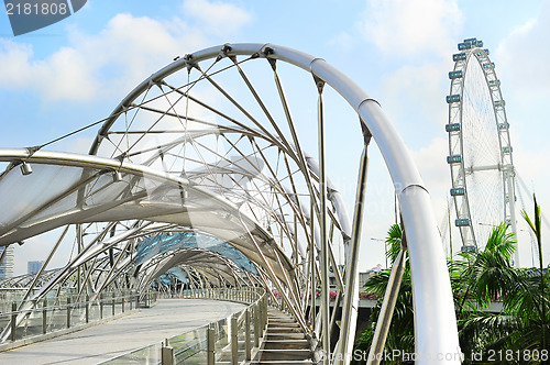 Image of Helix Bridge in Singapore
