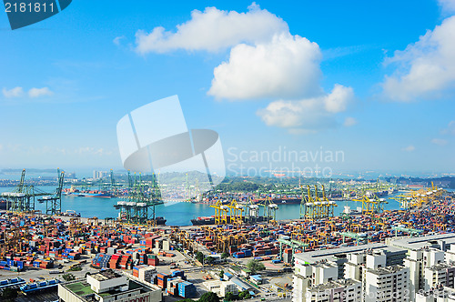 Image of Singapore commercial port