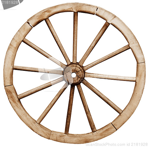 Image of Big vintage rustic wagon wheel