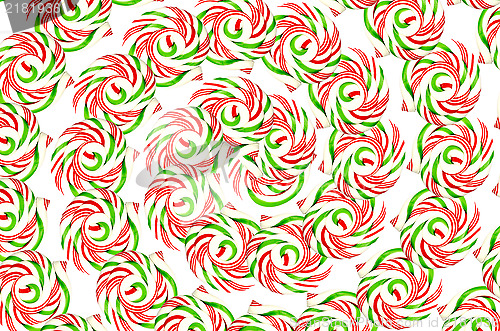 Image of Spiral of lollipops isolated on a white background
