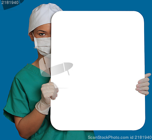 Image of Doctor with a Blank Board