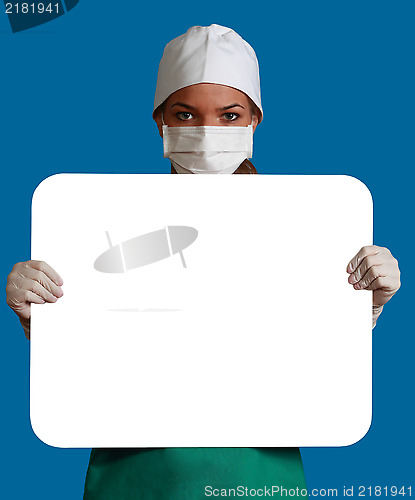 Image of Doctor with a Blank Board