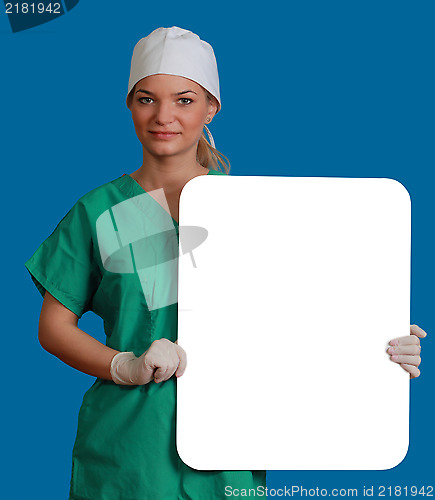 Image of Doctor with a Blank Board