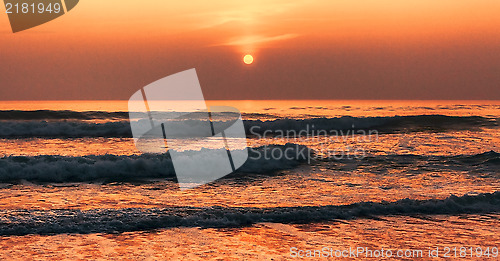 Image of Waves at Sunset