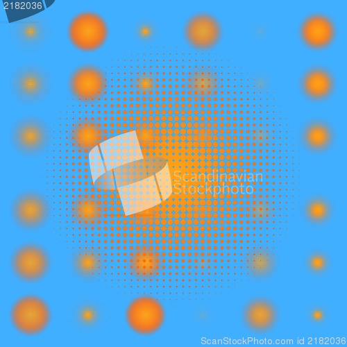 Image of Set of spotted Orange halftone. EPS 8