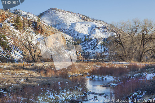 Image of winter in mountain valley