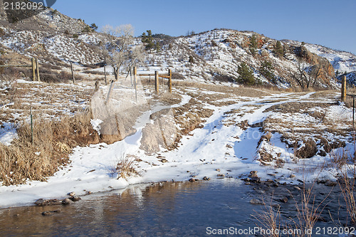 Image of ranch road crossing stream