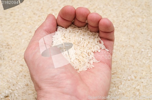 Image of rice in hand