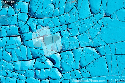 Image of old blue paint texture closeup
