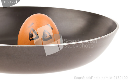 Image of Scared egg, waiting to be fried in a pan