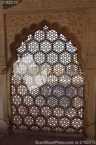 Image of ornament lattice window in india