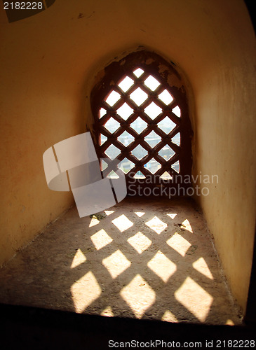 Image of ornament lattice window in india