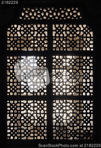 Image of ornament lattice window in india