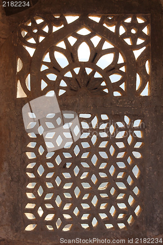 Image of ornament lattice window in india