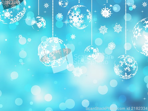 Image of Blue background with snowflakes. EPS 8