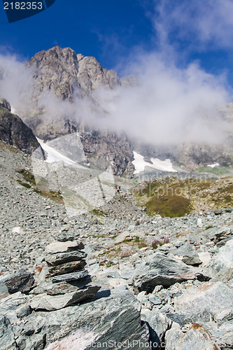 Image of Path sign on Italian Alps