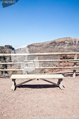 Image of Bench in front Vesuvius crater