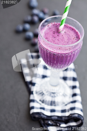 Image of Blueberry milk smoothie