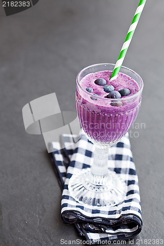 Image of Blueberry milk smoothie