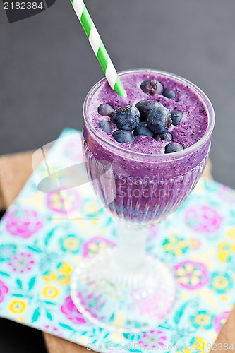 Image of Blueberry milk smoothie