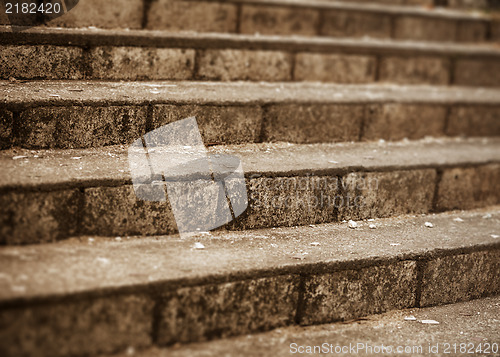 Image of Old vintage steps near a temple