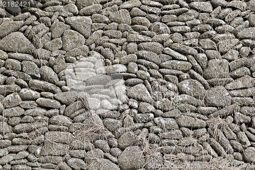 Image of Old gray stone wall background