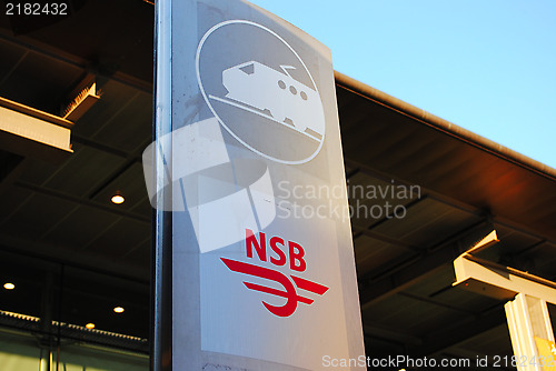 Image of NSB sign at Oslo Central Station