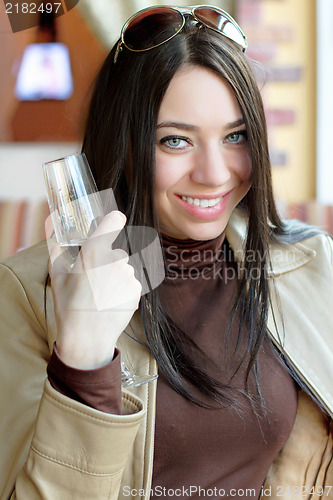 Image of Young smiling brunette