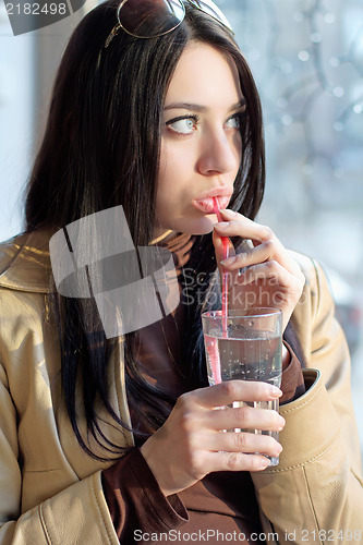 Image of Beautiful young brunette