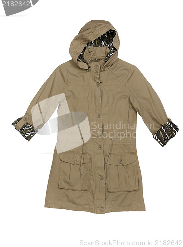 Image of Fashionable women's jacket with a hood