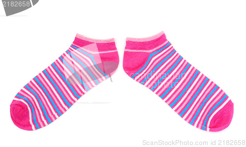 Image of striped socks isolated on white
