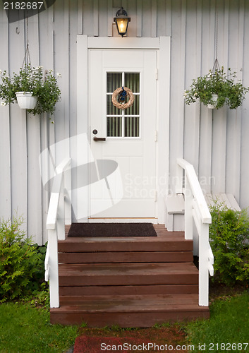 Image of Front entrance to a home with classic design