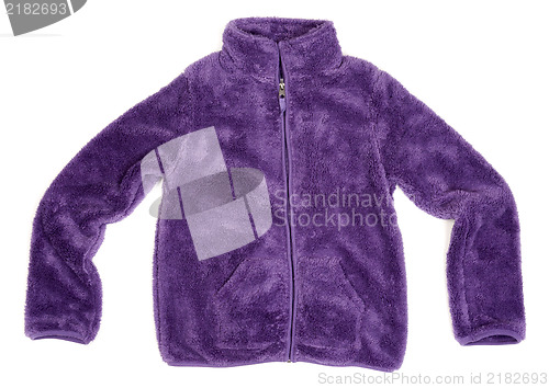 Image of Warm purple sweater fluffy material.